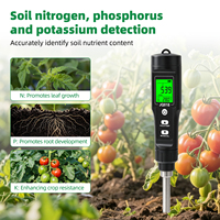 Analyseur de sol 7-en-1 étanche IP67, rechargeable, testeur de pH, d'EC, d'humidité, d'azote, de phosphore, de potassium, de température et de fertilité du sol