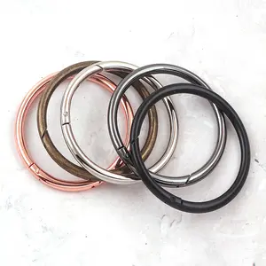 Alloy Metal Round Spring Gate O Ring Carabiner For Bag Leather