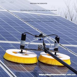 Kit de brosse de nettoyage de panneaux solaires électrique à double tête, <span class=keywords><strong>disque</strong></span> de 320 mm, perche télescopique en aluminium, outil de lavage PV haute efficacité - Product Image 1