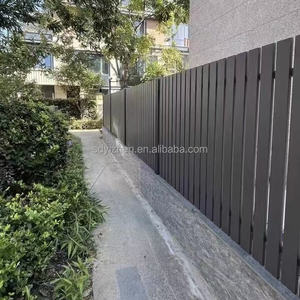Clôture à persiennes horizontales et verticales pour cour, balustrade en aluminium artistique pour villa et <span class=keywords><strong>terrasse</strong></span>, balustrade de jardin pour petite cour, modélisation 3D - Product Image 3