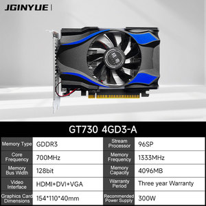 Jginyue GT730 4GB Máy tính để bàn/máy tính xách tay Máy trạm chơi Game <span class=keywords><strong>Card</strong></span> đồ họa Quạt làm mát PCI Express 256 bit Bộ nhớ dp sử dụng máy tính xách tay - Product Image 2