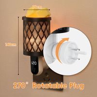 Diffuseur de cire et d'huiles essentielles 2-en-1 en métal au design moderne, lampe chauffe-parfum pour le sommeil et le yoga