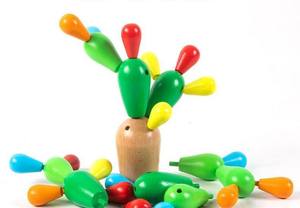 Puzzle en bois Montessori Cactus |   Blocs de construction pour enfants |   Jouet d'éveil et de motricité fine - Product Image 5