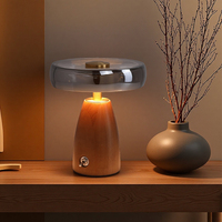 Lampe de table en bois massif pour la mi-saison, protection oculaire spectre complet, style européen-américain, luxe rétro, décoration de bureau à intensité variable AC