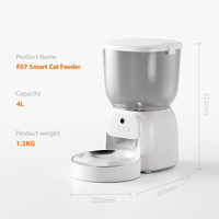 Distributeur automatique de nourriture pour animaux de compagnie 4L, distributeur intelligent de nourriture pour chats et chiens avec minuterie, bol en acier inoxydable rechargeable portable pour animaux de compagnie