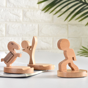Soporte para teléfono de madera maciza con forma de caballo, material de haya, organizador de escritorio, regalo para uso en el hogar y la oficina - Product Image 2