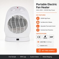 Ventilateur tour portable avec thermostat incurvé, chauffage électrique pour pièce, 3 modes chaud/froid, 2000W, contrôle automatique, ignifuge, CE ROHS, pour la maison