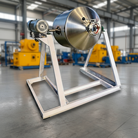 Mélangeur à double cône en acier inoxydable industriel standard avec boîte de vitesses pour le mélange de poudres et de jus à grande capacité, rotation à 360 degrés, certifié CE
