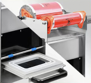 DF250T Easy Operation Electric Automatic Mechanical Table Tray Sealing Machine for Beverage Bottles and pp Plastic Sealing Trays - Product Image 5