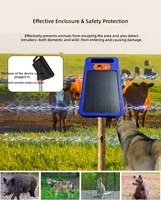 Chargeur de clôture électrique solaire en gros - Protection 24/7 jour/nuit, Électrificateur de clôture portable pour jardin, bétail