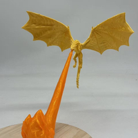 Lampe LED Dragon Flamme 3D Imprimée en Plastique Effet Flamme, Décoration de Bureau Fantaisie, Figurine de Collection, Cadeau – Meilleure Vente