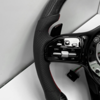 Volant en fibre de carbone à fond plat personnalisé pour Mercedes-Benz AMG A45 G63 C63 E63 S63 W213 G500 GLA45 GLS63 W204 W205