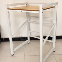 Étagère à linge double couche en métal sur pied avec rangement pour tambour et étagères empilables