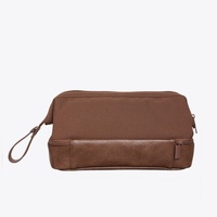 Trousse de Toilette de Voyage Double Compartiment en Cuir PU Tendance, Personnalisable pour Femme, Sac à Maquillage en Toile Écossaise avec Poignée