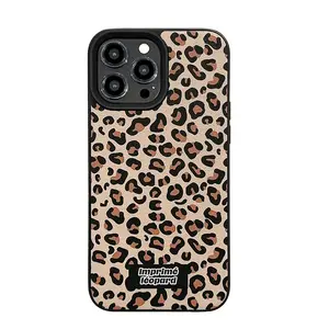 Maillard leopard print Apple mobile phone case iPhone13 autumn and winter 11 suitable for 14 skin texture 15 promax autumn and w