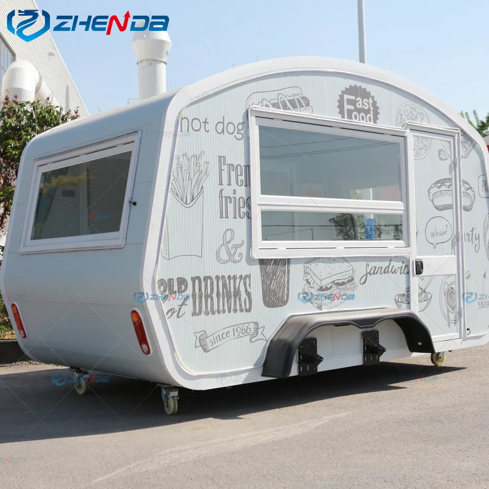 ZD-FT10 carrinho de desenho animado multifunção, conveniente, caminhão móvel/cidade de rua, comida rápida, pizza, hamburger, suco, sorvete, carrinho de comida