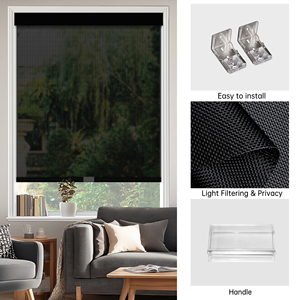SAMADHI Bedroom Built-In Blackout Smart Roller <b>Shade</b> Manual Control <b>Window</b> Blinds - Product Image 4