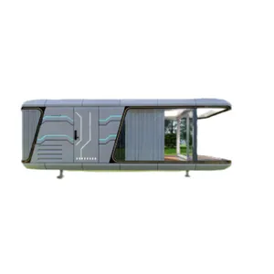 房屋胶囊三角别墅空间集装箱甲板预制移动豪华胶囊模块化太阳能胶囊房屋