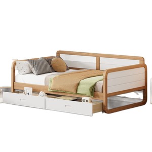 โซฟาเบดไม้จริงพร้อมลิ้นชัก 2 ช่องสำหรับห้องเด็ก เฟอร์นิเจอร์ห้องนอน - Product Image 5