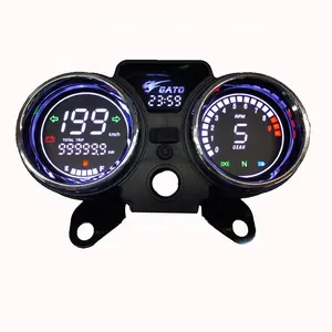 Velocímetro de motocicleta, tacómetro LCD de 12 V CC para motocicleta,  odómetro de combustible, medidor digital universal para motocicleta