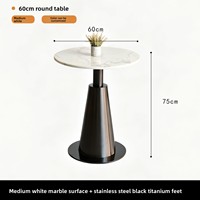 Ensemble table et chaises de négociation commerciales modernes en marbre pour cafés, bureaux de vente, hôtels, bars, salons - Imperméable et anti-salissures