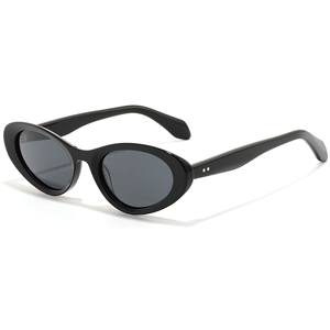 Cat Eye <b>Sunglasses</b> Red <b>Frame</b> Green Lens Full Rim Anti-Uv Unisex Adult Oval Face Match - Product Image 5