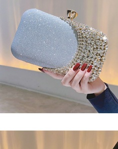 Nouveau 2024 Sac de Soirée de Luxe pour Femme, Pochette Cosmétique Carrée à Diamants Étincelants pour Rouge à Lèvres - Product Image 4