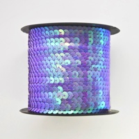 Paillettes PET en stock pour DIY, fabrication artisanale, résistantes aux hautes températures, électroplaquées, rondes, 5-6mm