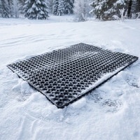 Tapis de sol en caoutchouc recyclé pour gazon, antidérapant, creux, pour drainage extérieur, pour gazon, stationnement, événements, allées