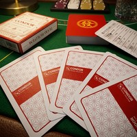 Cartes à jouer de poker CONDOR Texas, papier durable, finition lisse, imperméable, logo personnalisé, utilisation familiale, boîte en papier écologique, personnalisable