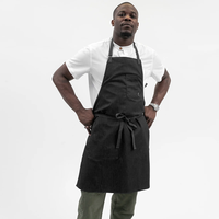 Duolai Hoge Kwaliteit Katoenen Bakker Schort Custom Logo Keuken Chef Barista Canvas Schort Verstelbare Bbq Tuin Geborduurde Schorten