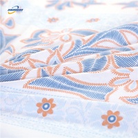 Ensemble de literie d'hôtel 5 étoiles de luxe 4 pièces Queen Size coton blanc 300 TC draps brodés motif floral linge de lit