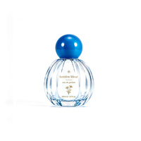 Flacon pulvérisateur en verre de 50 ml avec logo personnalisé, forme citrouille mignonne, couvercle en alliage d'aluminium argenté, pour brume corporelle et parfum