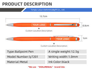 Bolígrafos Metálicos Retráctiles, Bolígrafo Rosa con Diseño Elegante, Tinta Negra, Brillo Dorado Rosa, Bolígrafos Personalizados con Logotipo para la Escuela - Product Image 4