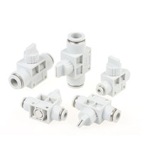 Raccord rapide HVFF 4mm/6mm/8mm/10mm en caoutchouc nitrile et plastique/métal pour tuyau d'air, connecteur rapide pour tuyau, vanne d'arrêt manuelle