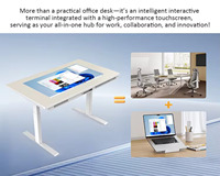 Table tactile interactive à levage automatique de 43 pouces avec 20 points de contact et Android 14 multilingue pour l'éducation des enfants et le travail en groupe