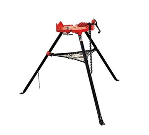 Pince de serrage industrielle portable en fonte à trois pieds pour chaîne, support de soudage pour tuyaux, composants de base pour trépied à entraînement manuel 1/8"-6" - Product Image 4