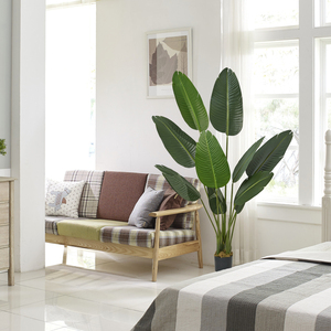 Lifelike Artificial Strelitzia Plant Easy Assemble Banana Leaf Tree with Removable Leaves Home Office Patio Garden Decor - Product Image 3