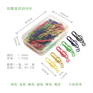 Colorful Metal Wire Note Bookmark Music Paperclips Musical Note Paper Clips for Office School Musician Concert Artist