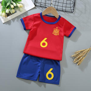 Children's Football Uniform <strong>Boys</strong> and <strong>Girls</strong> Summer Jersey 0-10 Years Old <strong>Short</strong>-sleeved <strong>Shorts</strong> Quick-drying Mesh Breathable Suit - Product Image 2