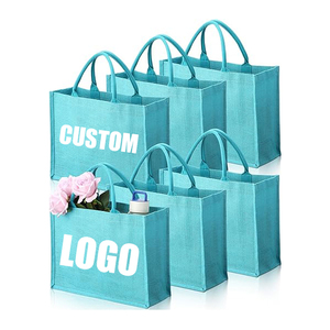 Natural Reusable Recycled <b>Gift</b> Bridesmaid Diy Shopping Wedding Jute Beach <b>Bag</b> <b>Large</b> - Product Image 1