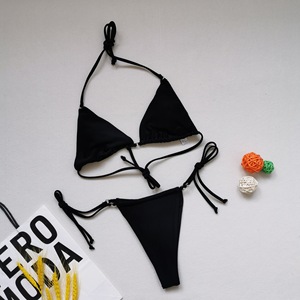 Custom Design 2022 New Arrival Wholesale <strong>Bikini</strong> Beachwear Women Swimsuit Sexy Ladies <strong>Triangle</strong> <strong>Bikini</strong> <strong>Set</strong> - Product Image 3
