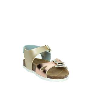 Sandalo da ragazza Grunland SB0646-40 con suola in sughero color argento metallizzato - Product Image 5