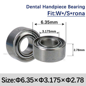 Repuestos de cartucho de rotor de turbina Dental 3.175*6,35*2,78mm rodamiento de acero inoxidable Compatible con <span class=keywords><strong>W</strong></span> */S * Rona pieza de mano de alta velocidad - Product Image 2