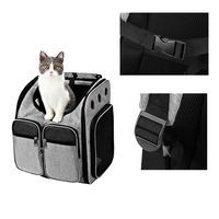 Bolsa de viaje para mascotas, mochila de cartón expandible de lino catiónico para gatos, para senderismo y viajes al aire libre, venta directa de fábrica