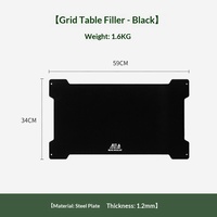 Table de rangement multi-niveaux pliable en fer à mailles rectangulaires pour camping et pique-nique, mobilier d'extérieur