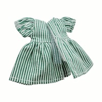 Tenue de poupée OB11 Série Fantasy, style occidental, rayée, à manches bouffantes, en tissu, échelle 1/12, pour poupées de 14 ans, légèrement ludique