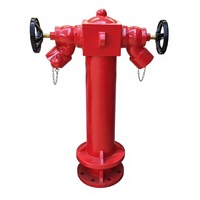 Hydrant d'incendie extérieur en fer BS EN DN100 DN150, type à long tuyau standard avec vanne en cuivre en option
