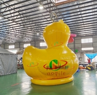 Canard gonflable géant en PVC jaune pour publicité en piscine, certifié CE, taille personnalisable