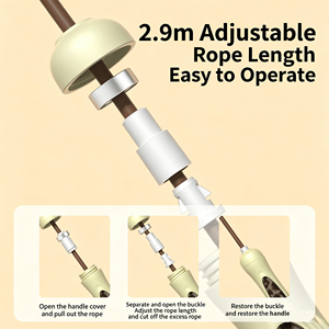 Corde à sauter élégante à imprimé léopard, haute qualité, ABS et PVC, longueur réglable, poignée résistante à la transpiration pour l'exercice - Product Image 5